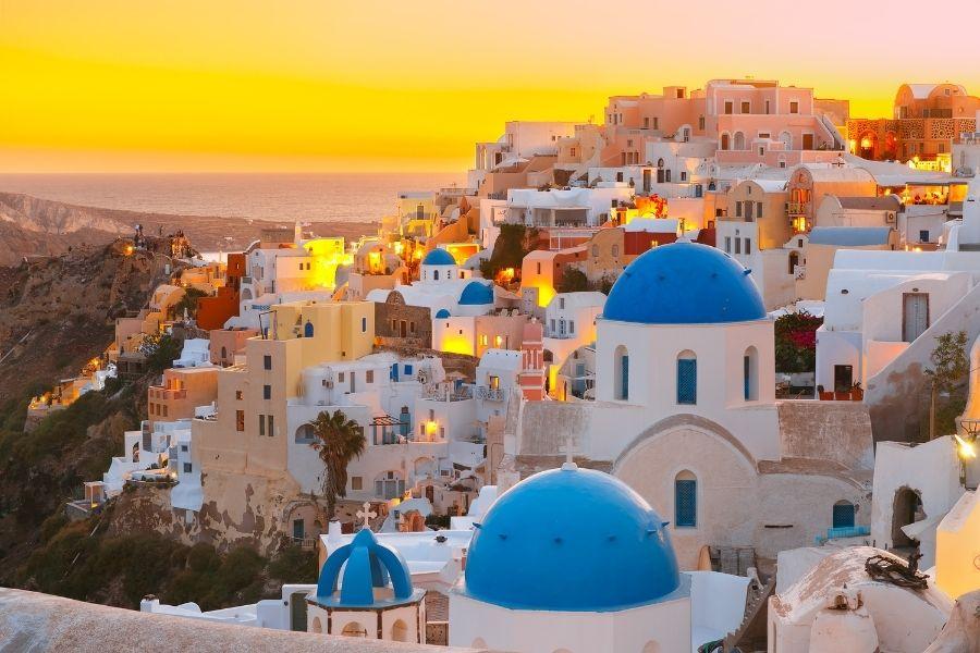 Sunset in Santorini, Greece